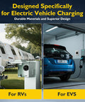 Built Tough Nema 14 50R Electric Vehicle Charging Outlet 50 Amp Ev Charger Socket With Wall Plate weather resistant for EVs and RVs.