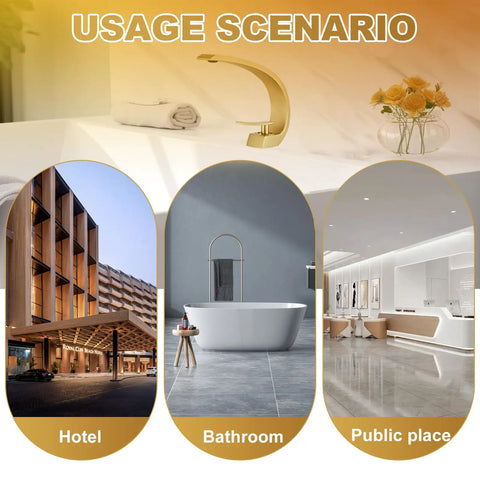 Dope Brushed Gold Bathroom Sink Faucet With Sleek Single Handle And Single Hole Install Brass Lavatory Vanity Basin Mixer Tap in diverse settings