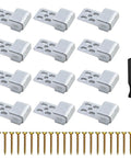 Rock Solid Upholstery Spring Clips Repair Kit For Saggy Couches And Sofas includes 12 metal clips and socket driver for easy installation.