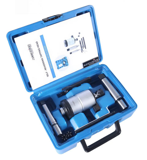 Pro Grade Self Reversing Tapping Head With JT6 Jacobs Taper For Drill Presses, Precise Depth Control Within 0.004 Inches, Chatter Free Clutch For Smooth Reversals, Radial Float Self Centering, Quarter Inch Capacity