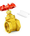 1 Inch Brass Industrial Gate Valve With Wheel Handle, Heavy Duty Gate Valve With Female To Female Threads, For Water Oil Gas