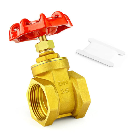 1 Inch Brass Industrial Gate Valve With Wheel Handle, Heavy Duty Gate Valve With Female To Female Threads, For Water Oil Gas