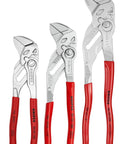 Adjustable Pliers Wrench Set 6 Inch 7 Inch 10 Inch With Smooth Jaws And Push Button Lock 3 Piece Parallel Jaw Design