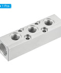 Three Way Five Port Aluminum Air Manifold Inline Block Splitter For Pneumatic Hoses With G1/2 And G1/4 Threads Blue High Flow Air Splitter
