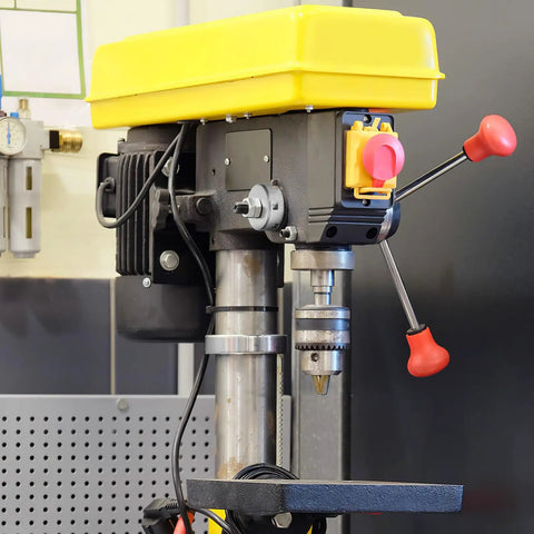 No Sweat Drill Press Return Spring Assembly Quill Feed Steel Coil Replacement With Guide Sleeve shown on a drill press.