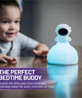 Child reaching for Animal Night Light For Kids With Rechargeable Silicone And ABS Nursery Glow In 8 Calming Colors Soft Non Toxic Lamp