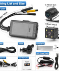 Dual 1080P Waterproof Bike Dash Cam With 3 Inch Screen, Night Vision, Front And Rear HD Recording components and accessories.
