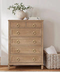 Wooden dresser with gold zinc alloy cabinet knobs set for kitchen cabinets and drawers durable dresser handles