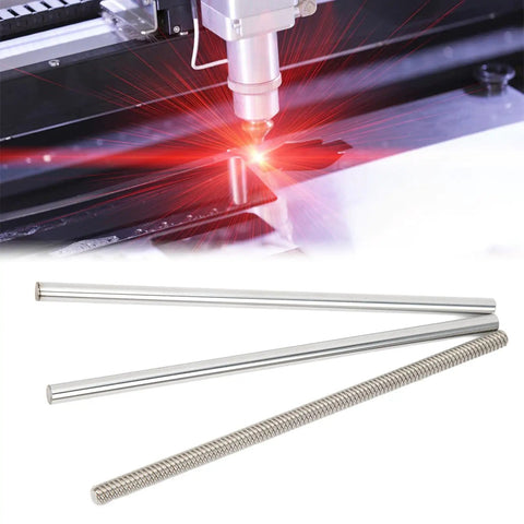 Beefed Up Linear Motion Kit with guide rod shafts, T8x8 lead screw in CNC laser application.