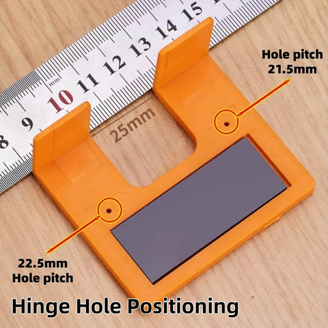 Quick-Install Cabinet Door Hinge Adjustment Tool Kit Magnetic 2mm Gap Alignment Jig Shims Spacer on wood surface