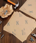 60 Sheets Anti Corrosion Paper 12x12 Inch VCI Rust Proof Packaging For Metal Parts Storage Electronics And Musical Equipment Great For Gear And Small Parts Protection, kraft sheets with screws and tools