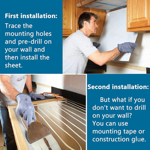 24 By 30 Stainless Steel Backsplash For Kitchen Behind Stove With Screws, Metal Panel Splatter Guard installation guide