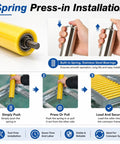 10 Pack Woodworking Feed Table Rollers For Smooth Easy Movement Universal Replacement Conveyor Rollers With Customizable Lengths Fits 35mm 50mm 60mm Diameters PVC Compatible Durable Pro Grade Build For Busy Shops spring press-in installation