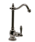 Victorian Style 9 Inch Cold Water Dispenser Faucet with One Lever Handle, Polished Nickel Finish, Gooseneck Spout Reach Five Inches