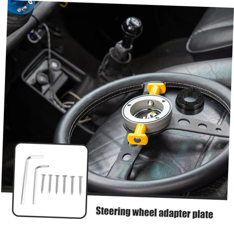 Racing Wheel Adapter Plate For Cars One Set Easy Install Boost Comfort And Control Fits Various Steering Wheels Car Mod Accessory