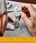 Watch Band Pins Replacement Kit With Metal Spring Bars And Screws For Easy Watch Repair All In One Box being used in repair