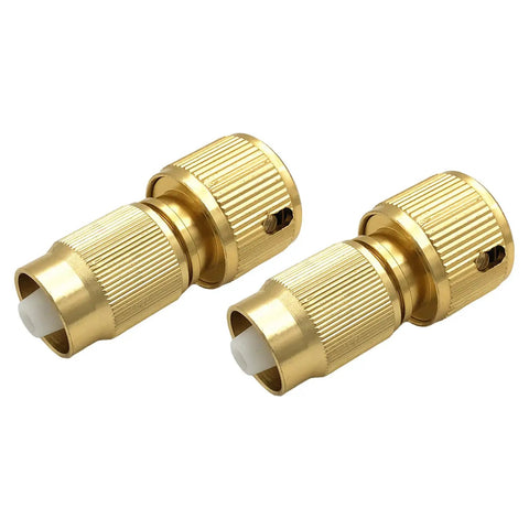 Durable 2 Pack Expandable Garden Hose Repair Kits With Premium Aluminum Faucet Adapters And Quick Water Connectors To Fix Leaks Instantly Keep Your Sprinkler System Flowing Strong For Outdoor Cleaning And Plant Care Without Worry, gold aluminum hose repair connectors