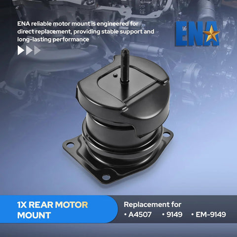 Close-up of one rear motor mount from Engine And Transmission Mount Set Of Five For Honda Accord 1998-2002 V6 3.0L and Acura TL 1999 3.2L.