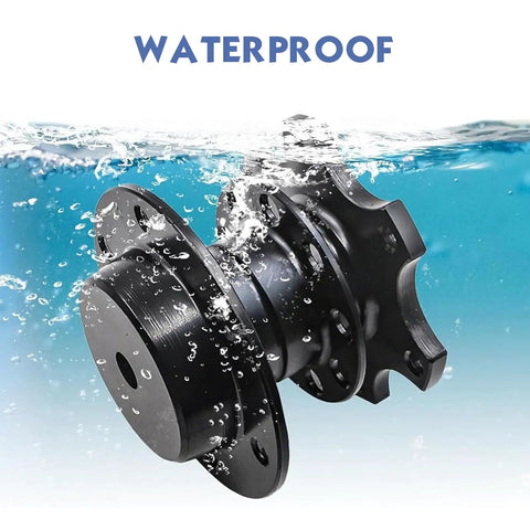 Steering Wheel Quick Release Hub Boss Kit Six Hole Snap Off Adapter Built Dang Tough Steel in water, showcasing waterproof feature.