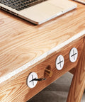 Silicone Cable Grommet Set, 12 Pcs 3/4 Inch Hole Covers installed in desk for cable management