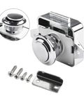 Push Button Latch Kit With 10 Drawer Locks For RVs Boats And Wardrobe Doors Easy Push Release Switches Marine Grade Hardware Bundle