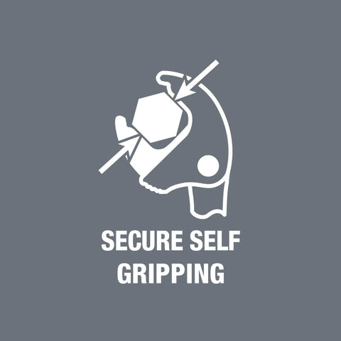 Illustration of Joker L Self Setting Spanner for Metric and Imperial Fasteners, showcasing secure self gripping.