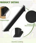 Heavy Duty Steel Corner Braces Rock Solid 45 Degree Angle Joint Bracket For Post And Beam Wood Frame showing carbon steel construction and seamless welding.