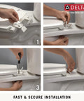 Installation steps for Wycliffe No Slam Slow Close Elongated Toilet Seat With Non Slip Bumpers and Soft Close Design