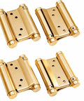 4 Pack 3 Inch Brass Stainless Steel Double Action Spring Hinges Self Closing For Cafe Saloon Pub Doors And Gates With Pins And Screws
