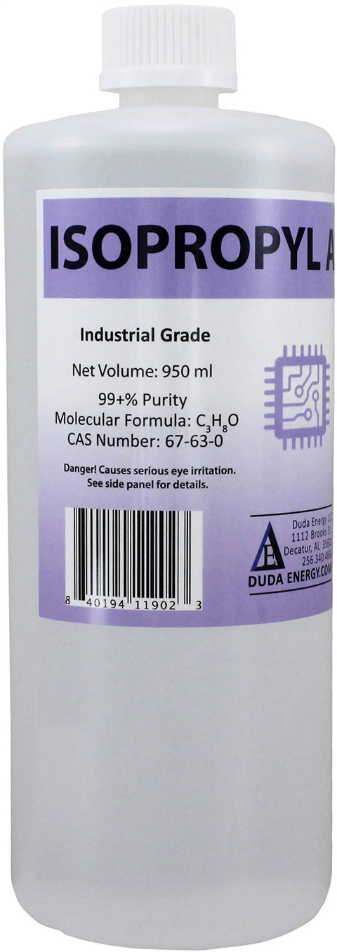 Top-Notch 99.9% Pure Isopropyl Alcohol Industrial Grade IPA, 950ml bottle, ultra-pure, filtered, no additives, made in USA