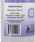 Industrial Grade Isopropyl Alcohol 99.8 Percent Pure IPA For Cleaning And Lab Use, 950ml bottle with label details visible