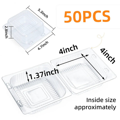 Heavy Duty Clear Clamshell Food Containers With Strong Hinged Lids Thick PET Plastic Snap Top For Burgers And Parties Built Tough To Keep Your Grub Fresh On The Move Bangin Value