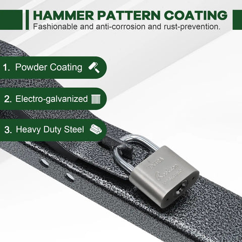 2 Place Locking Trimmer Rack For Open Landscape Trailers Heavy Duty Steel Weed Eater Holder with Hammer Gray Powder Coat Finish