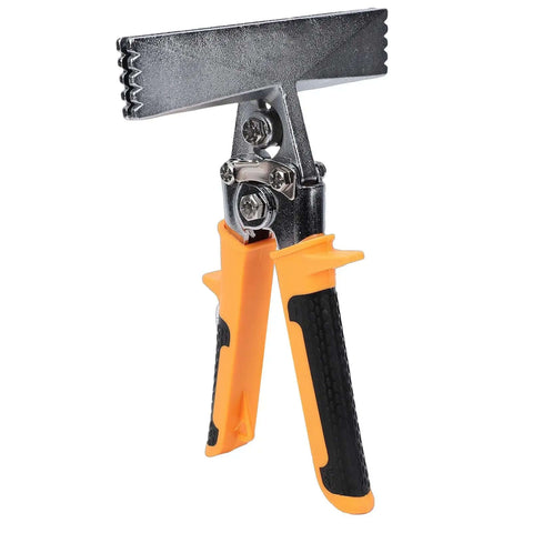 6 Inch Sheet Metal Bender With Straight Jaw Pliers Workhorse For HVAC Ductwork, Ergonomic Grip, CRV Steel, TPR Handles, Safe Lock