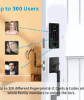 Smart Door Lock With Fingerprint And Keyless Entry No Key Hassle Electronic Keypad Deadbolt Front Door Handle Set In Black