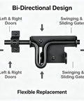 Bi-directional Heavy Duty Steel Gate Slide Bolt Latch for left and right doors and gates with flexible replacement design.