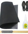 2.5mm Thick Rubber Shoe Sole Pad Kit With Glue, 15 By 22 Inch Black Heel Pads For Men And Women Boots And Shoes, Cut-To-Fit Bottom Sole Sheet