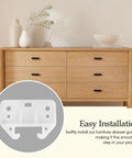 Four Pack White Plastic Drawer Slide Brackets With Complete Hardware For Silky Smooth Gliding Easy Peasy Installation Heavy Duty Furniture Repair And Cabinet Track Replacement System on a wood drawer.