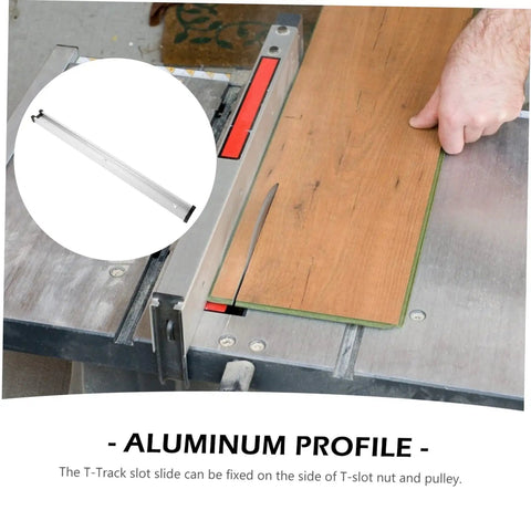 Pro Grade Rock Solid Aluminum Extrusion Profile Featuring T Track Slot Guide And Linear Rail Hardware for jig alignment on table saw.