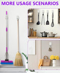 Heavy-Duty Wall Mount Broom And Mop Holder Holds Up To 10 Lb For Kitchen Laundry Room Garage And Garden Storage Space Saver