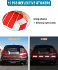 Image showing Dope Carbon Fiber Look License Plate Frames 2 Pack Matte Black Aluminum Car Tag Holder With Mount Screws Caps Rattle Proof Pads And Reflective Stickers Universal Front And Rear Fit reflective stickers enhancing visibility day and night.