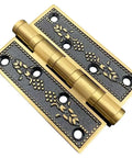 Heavy Duty Solid Brass Door Hinges 4 Inch Or 5 Inch Thick 4mm Wood Gate Bearing Silent With Screws Black Bronze Finish European Style