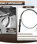 14 Foot Mechanical Rack And Pinion Steering Cable For SeaStar Teleflex Helm Back Mount Systems, before and after comparison