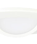 Close-up of 4 Inch LED Gimbal Recessed Downlight 500 Lumen, 90 CRI, 3000K, Matte White, 7.7W Dimmable LED With Incandescent Dimmer