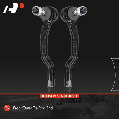Front Outer Tie Rod End For Ford Fusion 2013 To 2020 Edge 2015 To 2021 Lincoln MKZ 2013 To 2020 MKX 2016 To 2018 Direct Fit OE Style Steering Linkage Easy Install For Driver And Passenger Side, 2x pair