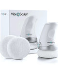 Body Sculpting Machine For Targeted Skin Firming And Anti Cellulite Massage With Lymphatic Drainage, Legs Stomach And Arms, Interchangeable Pads To Improve Texture And Smooth Skin, shown with packaging.