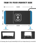 No Fuss Cordless Wireless Charging Pad For Omoda E5 Dashboard Console Mat 20W, showing trimming dimensions for perfect fit.