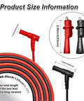 Pro Grade 49 Inch Silicone Multimeter Lead Kit With Gold Plated Probes, Alligator Clips And 0.8mm Back Probe Needles, cable close-up