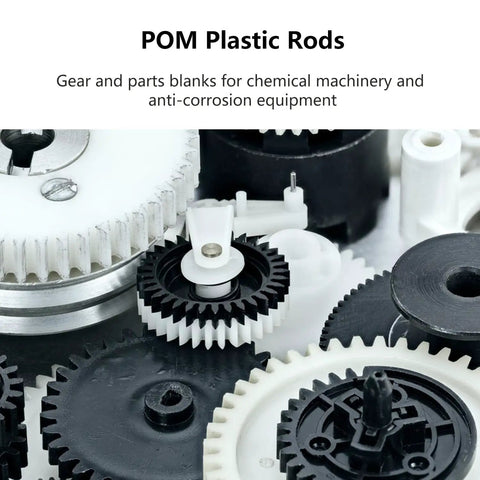 4 Pack 1.57 Inch Black Acetal Copolymer Rods 12 Inch Length Delrin Style Plastic Rods For No Mar Fixtures Bushings And Spacers used for gears