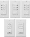 In Wall Bathroom Timer Countdown Switch For Lights Fans Outlets And More With Six Preset Durations 1 5 10 15 20 30 Minutes 5 Pack